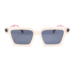 Womens Artsy Lipstick Hinge Retro Horn Rim Sunglasses