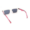 Womens Artsy Lipstick Hinge Retro Horn Rim Sunglasses