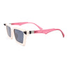 Womens Artsy Lipstick Hinge Retro Horn Rim Sunglasses