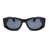 Super Sleek Mod Thick Arm Rectangular Plastic Fashion Sunglasses