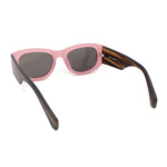 Super Sleek Mod Thick Arm Rectangular Plastic Fashion Sunglasses