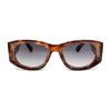 Super Sleek Mod Thick Arm Rectangular Plastic Fashion Sunglasses