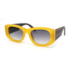 Super Sleek Mod Thick Arm Rectangular Plastic Fashion Sunglasses