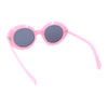 Womens Thick Bevel Round Circular Mod Plastic Fashion Sunglasses