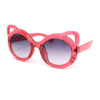 Child Kids Size Girls Kitty Cat Ear Round Plastic Sunglasses