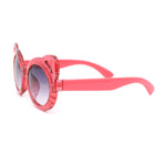 Child Kids Size Girls Kitty Cat Ear Round Plastic Sunglasses