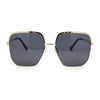 Womens Metal Chain Arm Mobster Rectangle Retro Fashion Sunglasses