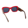 Womens Buffed Sleek Mod Oversized Butterfly Fashion Sunglasses