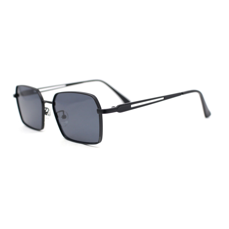 Classic Dimensional Metal Rim Rectangle Dad Fashion Sunglasses