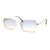 Classic Dimensional Metal Rim Rectangle Dad Fashion Sunglasses