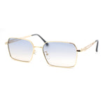 Classic Dimensional Metal Rim Rectangle Dad Fashion Sunglasses