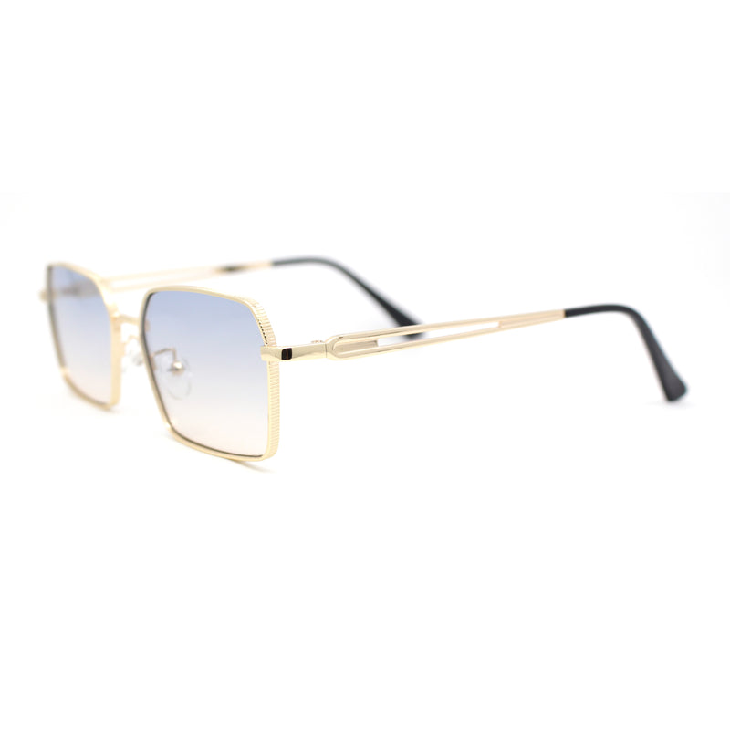 Classic Dimensional Metal Rim Rectangle Dad Fashion Sunglasses