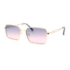 Classic Dimensional Metal Rim Rectangle Dad Fashion Sunglasses