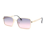 Classic Dimensional Metal Rim Rectangle Dad Fashion Sunglasses