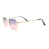 Classic Dimensional Metal Rim Rectangle Dad Fashion Sunglasses