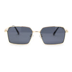 Classic Dimensional Metal Rim Rectangle Dad Fashion Sunglasses