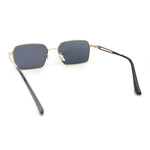 Classic Dimensional Metal Rim Rectangle Dad Fashion Sunglasses