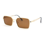 Classic Dimensional Metal Rim Rectangle Dad Fashion Sunglasses