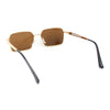 Classic Dimensional Metal Rim Rectangle Dad Fashion Sunglasses