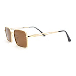 Classic Dimensional Metal Rim Rectangle Dad Fashion Sunglasses