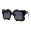 Bubbly Hazy Cloud Shape Rectangle Funky Runway Sunglasses