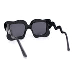 Bubbly Hazy Cloud Shape Rectangle Funky Runway Sunglasses