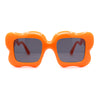 Bubbly Hazy Cloud Shape Rectangle Funky Runway Sunglasses