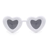 Womens Bubbly Bloated Round Balloon Heart Plastic Sunglasses