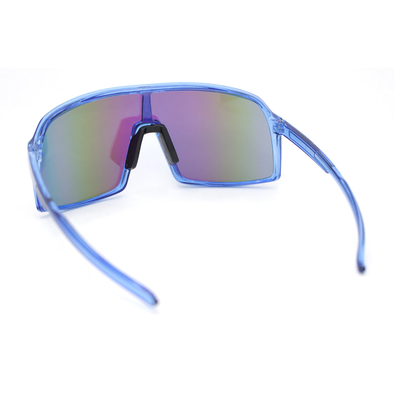 MTB Style Oversized Large Sport Shield Sport Plastic Sunglasses