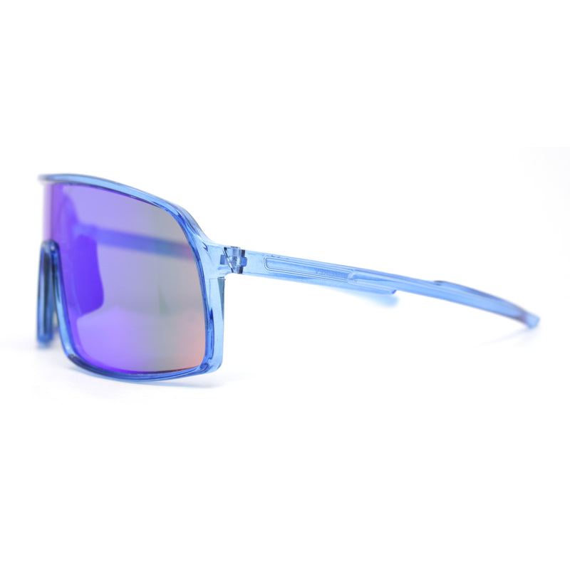 MTB Style Oversized Large Sport Shield Sport Plastic Sunglasses