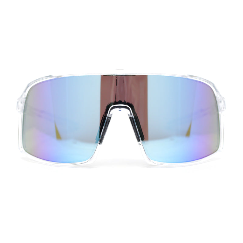 MTB Style Oversized Large Sport Shield Sport Plastic Sunglasses
