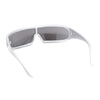 Futuristic Cyber Narrow Rectangle Shield Plastic Sunglasses