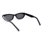 Womens Narrow Rectangular Cat Eye Retro Plastic Sunglasses