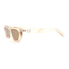 Womens Narrow Rectangular Cat Eye Retro Plastic Sunglasses