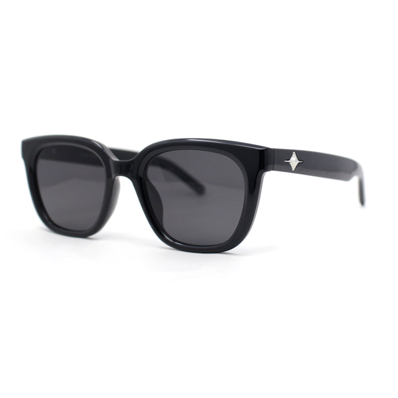 Womens Iconic Hipster Horn Rim Mod Plastic Sunglasses