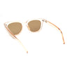 Womens Iconic Hipster Horn Rim Mod Plastic Sunglasses