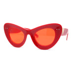 Womens Super Thick Exaggerated Oversize Cat Eye Sunglasses