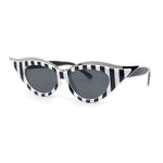 Women Elaborate Metal Brow Trim Gothic Cat Eye Retro Sunglasses