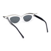 Women Elaborate Metal Brow Trim Gothic Cat Eye Retro Sunglasses