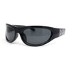 Classic 90s Style Sport Oval Round Plastic Sunglasses