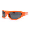 Classic 90s Style Sport Oval Round Plastic Sunglasses