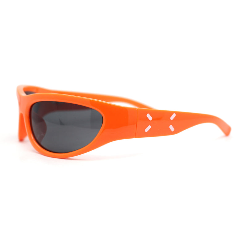 Classic 90s Style Sport Oval Round Plastic Sunglasses