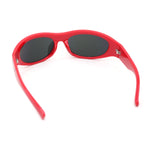 Classic 90s Style Sport Oval Round Plastic Sunglasses