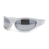 Classic 90s Style Sport Oval Round Plastic Sunglasses