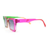 Womens Old Fashion Retro Horn Rim Plastic Rectangular Sunglasses