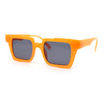 Womens Old Fashion Retro Horn Rim Plastic Rectangular Sunglasses