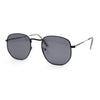 Polarized Mens Retro Hipster Thin Metal Rim Rectangle Sunglasses