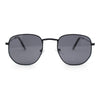 Polarized Mens Retro Hipster Thin Metal Rim Rectangle Sunglasses