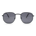 Polarized Mens Retro Hipster Thin Metal Rim Rectangle Sunglasses