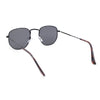 Polarized Mens Retro Hipster Thin Metal Rim Rectangle Sunglasses